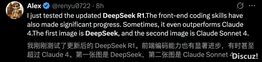 方才,新版DeepSeek-R1邪式启源!曲逼o3编程强到离谱,一脚真测去了w12.jpg
