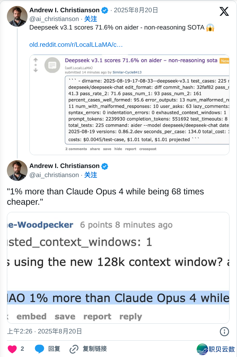 DeepSeek V3.1 方才公布 —— 它可以是迄古为行最强大的盛开 AIw4.jpg