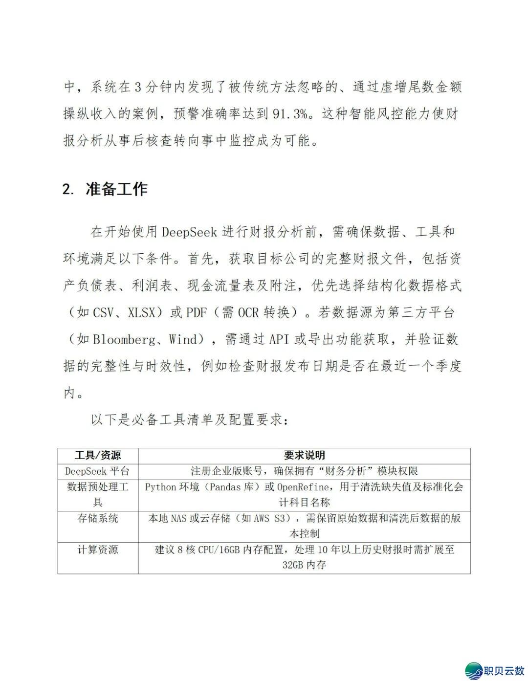 《DeepSeek赋能财报阐发指北》:DeepSeek正在财政上典范使用、从报表剖析到危急预警、手艺完毕取案例阐发(附相干质料)w15.jpg