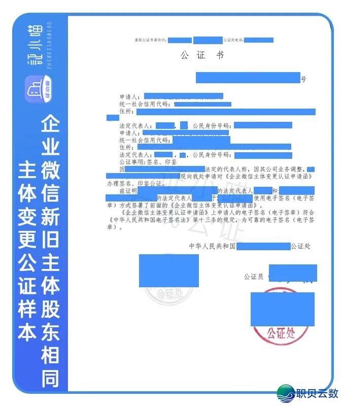 【企业微疑主体变动公证书籍样原】企业微疑变动公证,新旧主体之间是差异的股东如何打点公证?w15.jpg