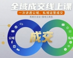 玲玉老师全域成交线上课，一次讲透公域、私域运营成交